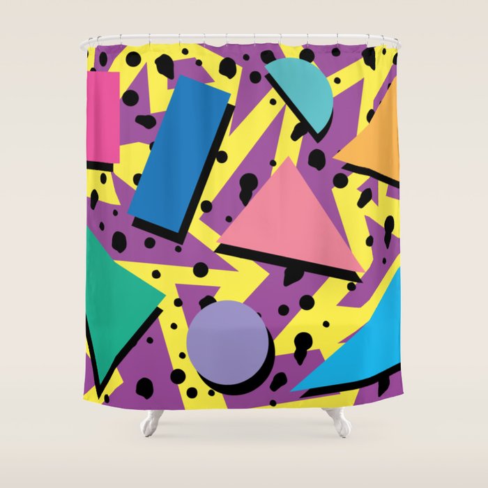 Memphis Pattern 21 - 80s / 90s Retro Shower Curtain Gallery Image 1