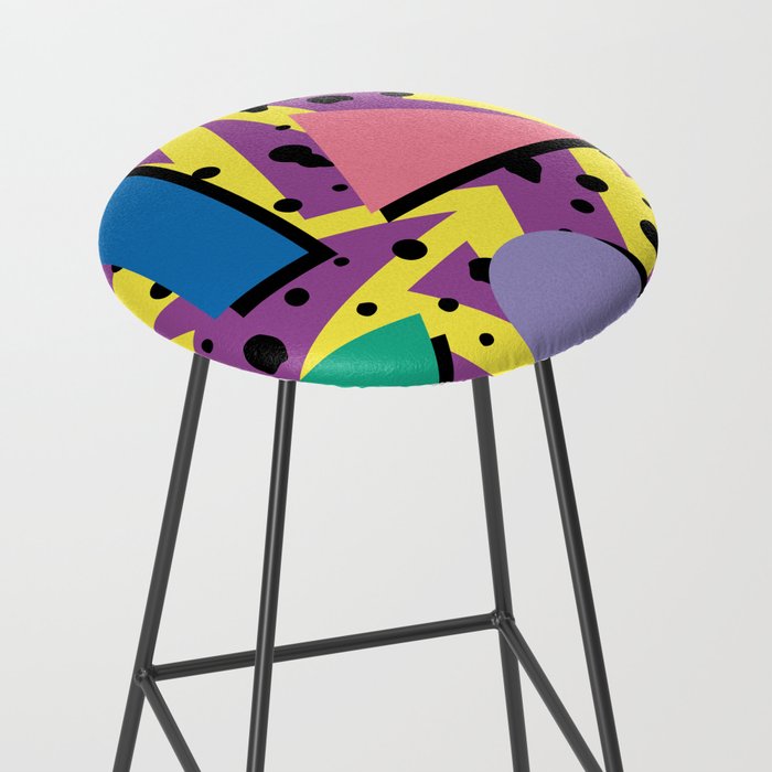 Memphis Pattern 21 - 80s / 90s Retro Stool Gallery Image 2