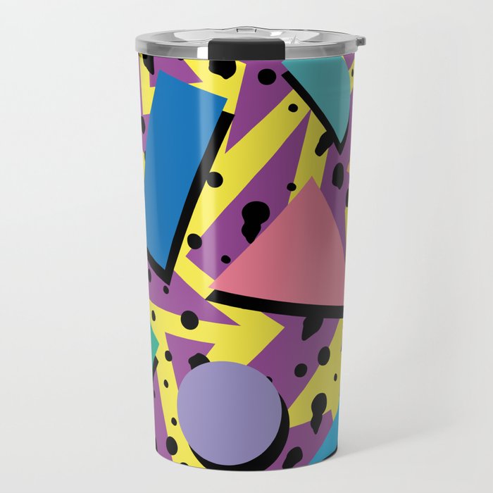Memphis Pattern 21 - 80s / 90s Retro Travel Mug Gallery Image 1