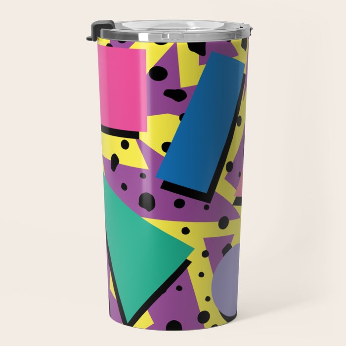 Memphis Pattern 21 - 80s / 90s Retro Travel Mug Gallery Image 3