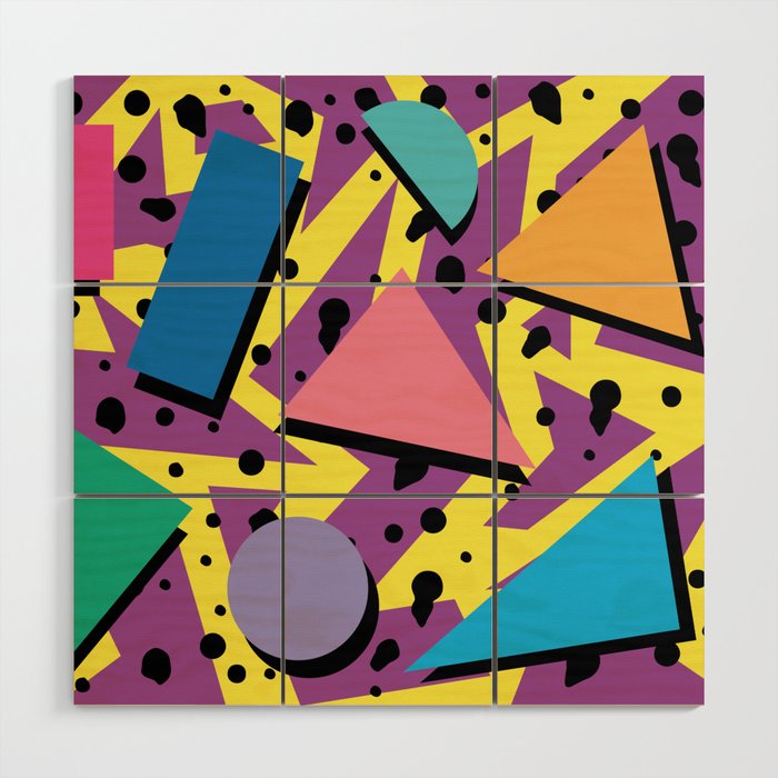 Memphis Pattern 21 - 80s / 90s Retro Wood Wall Art Gallery Image 1
