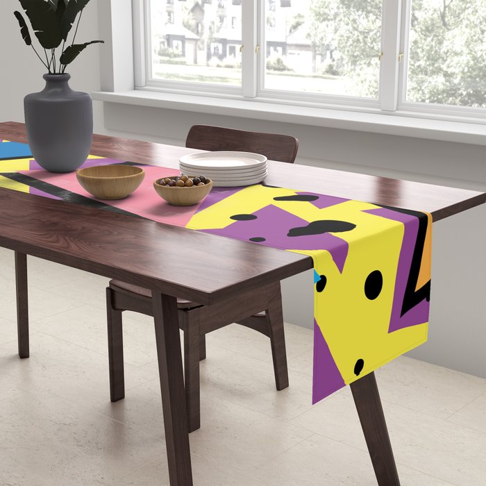 Memphis Pattern 21 - 80s / 90s Retro Table Runner Gallery Image 2