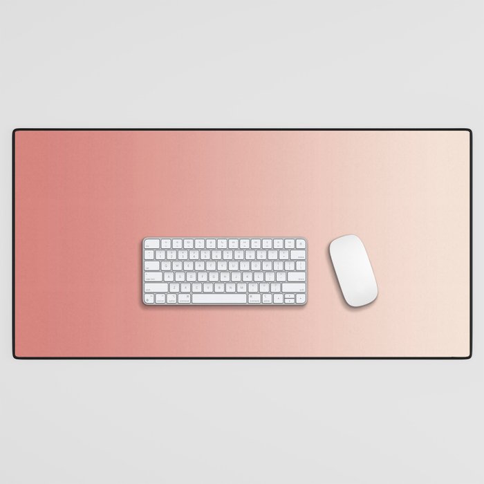 Ombre Pink Coral Desk Mat Gallery Image 1