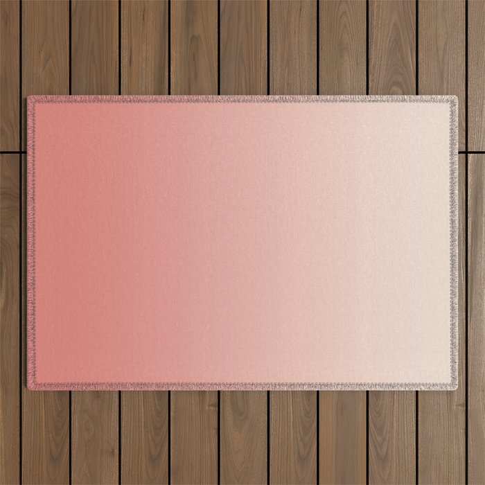 Ombre Pink Coral Outdoor Rug Gallery Image 1