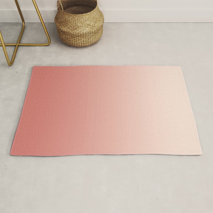 Ombre Pink Coral Rug Gallery Image 1