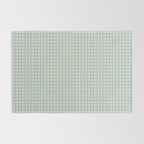 Blue geometric gingham grid art pattern Rug Gallery Image 2