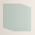 Blue geometric gingham grid art pattern Wrapping Paper Gallery Image 3