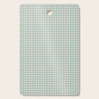 Blue geometric gingham grid art pattern Cutting Board Gallery Image 1