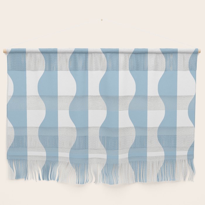 Classic Wavy Stripe Pattern 855 Light Blue Wall Hanging Gallery Image 1