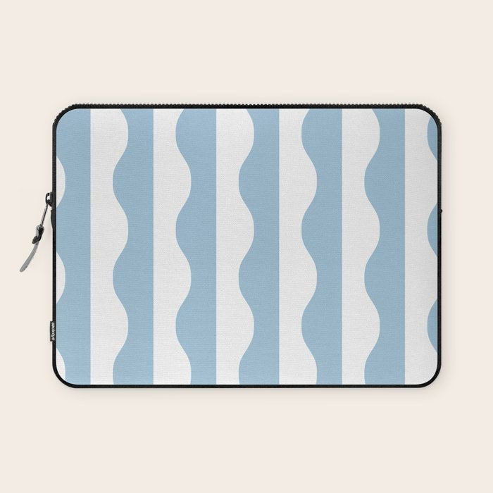 Classic Wavy Stripe Pattern 855 Light Blue Laptop Sleeve Gallery Image 1