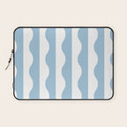 Classic Wavy Stripe Pattern 855 Light Blue Laptop Sleeve Gallery Image 1