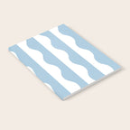 Classic Wavy Stripe Pattern 855 Light Blue Notebook Gallery Image 2