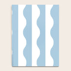 Classic Wavy Stripe Pattern 855 Light Blue Notebook Gallery Image 4