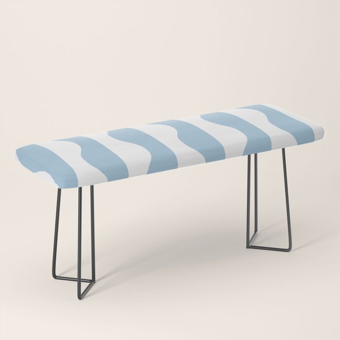 Classic Wavy Stripe Pattern 855 Light Blue Bench Gallery Image 1