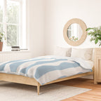 Classic Wavy Stripe Pattern 855 Light Blue Duvet Cover Gallery Image 2
