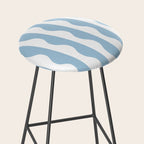 Classic Wavy Stripe Pattern 855 Light Blue Stool Gallery Image 2