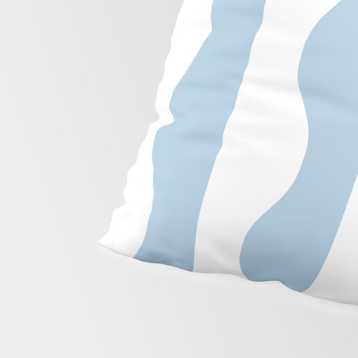 Classic Wavy Stripe Pattern 855 Light Blue Pillow Sham Gallery Image 4