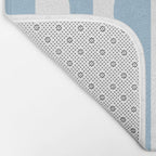 Classic Wavy Stripe Pattern 855 Light Blue Bath Mat Gallery Image 2