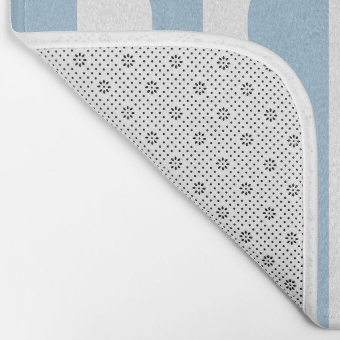 Classic Wavy Stripe Pattern 855 Light Blue Bath Mat Gallery Image 2