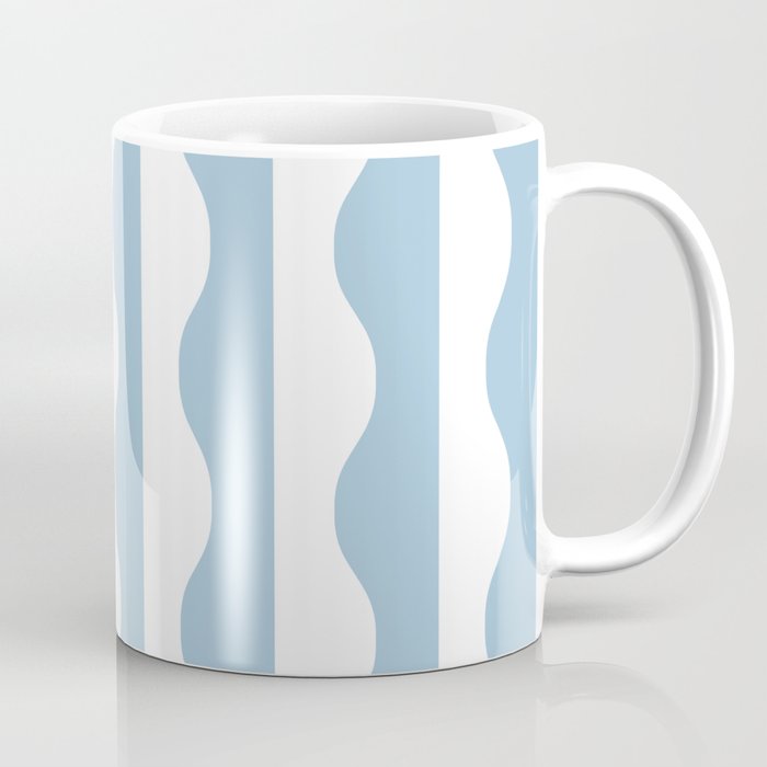 Classic Wavy Stripe Pattern 855 Light Blue Coffee Mug Gallery Image 1
