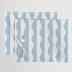 Classic Wavy Stripe Pattern 855 Light Blue Placemat Gallery Image 1