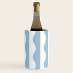 Classic Wavy Stripe Pattern 855 Light Blue Wine Chiller Gallery Image 2