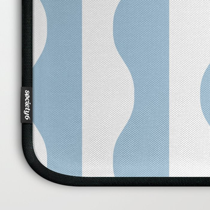 Classic Wavy Stripe Pattern 855 Light Blue Laptop Sleeve Gallery Image 3