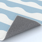 Classic Wavy Stripe Pattern 855 Light Blue Rug Gallery Image 4