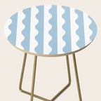 Classic Wavy Stripe Pattern 855 Light Blue Side Table Gallery Image 2