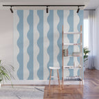 Classic Wavy Stripe Pattern 855 Light Blue Wall Mural Gallery Image 1