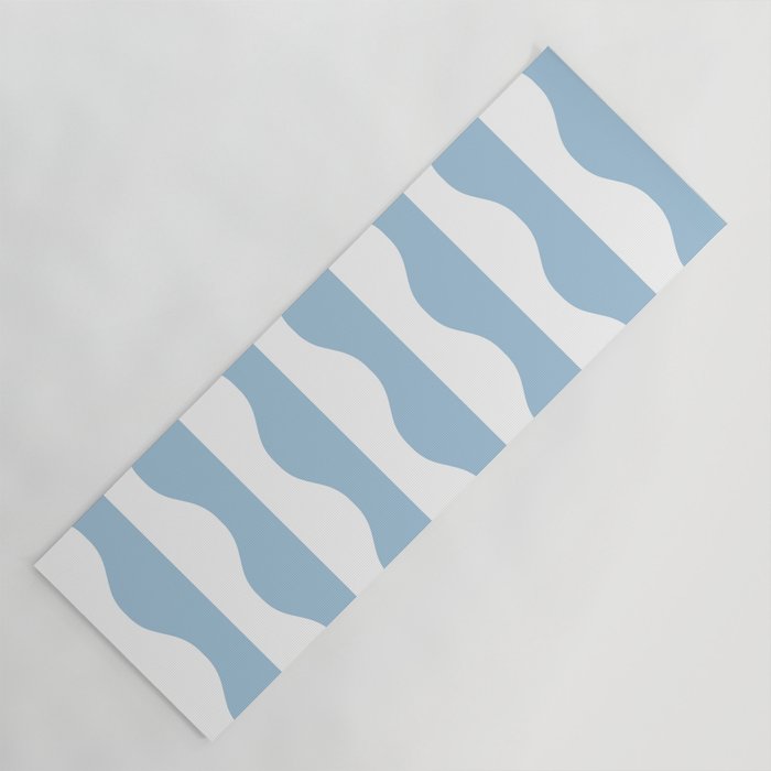 Classic Wavy Stripe Pattern 855 Light Blue Yoga Mat Gallery Image 1