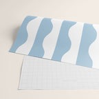 Classic Wavy Stripe Pattern 855 Light Blue Wrapping Paper Gallery Image 2