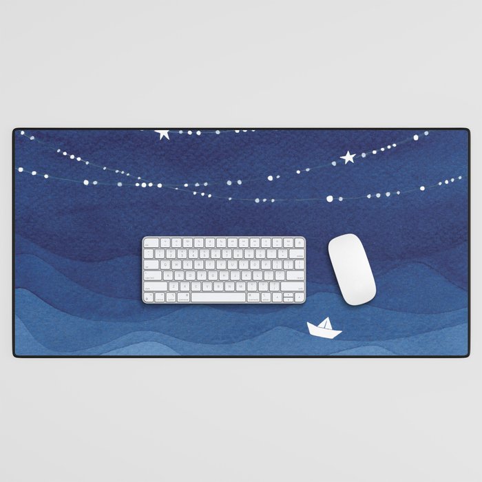 Garland of Stars IV, night sky Desk Mat Gallery Image 1