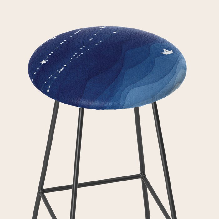 Garland of Stars IV, night sky Stool Gallery Image 2