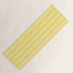 Contemporary Cottage Stripes Vertical Pattern in Yellow and White Yoga Mat Gallery Image 1
