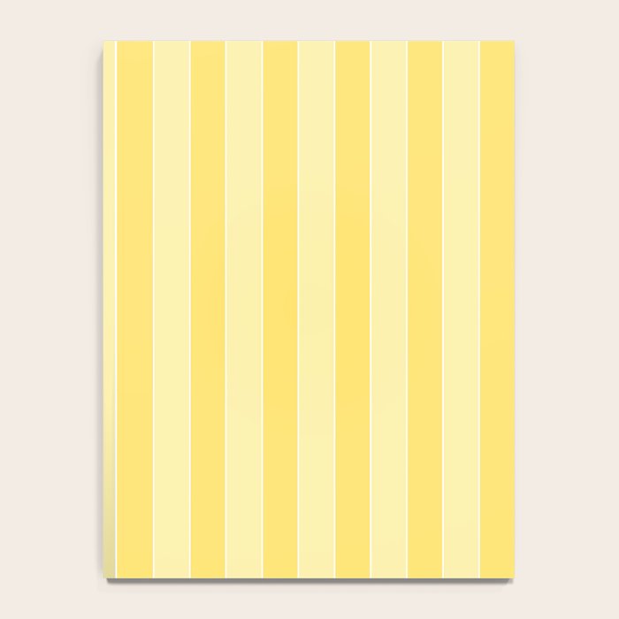 Contemporary Cottage Stripes Vertical Pattern in Yellow and White Notebook Gallery Image 4