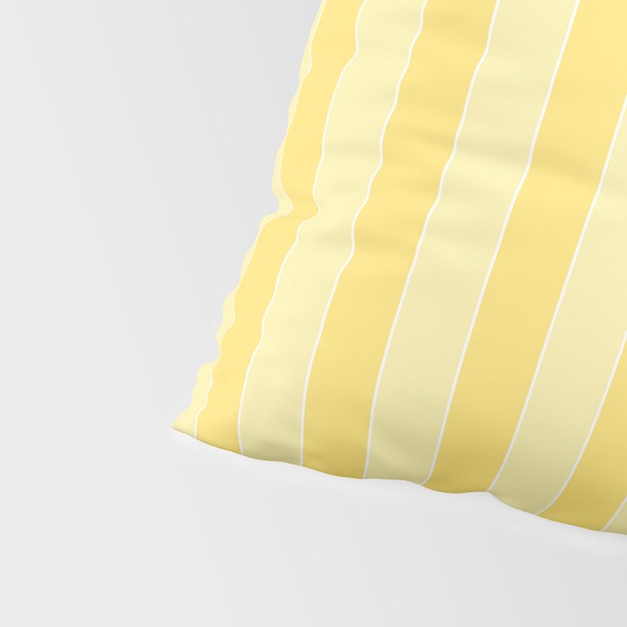 Contemporary Cottage Stripes Vertical Pattern in Yellow and White Pillow Sham Gallery Image 4