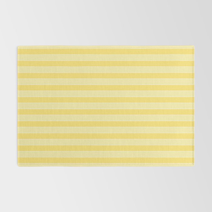 Contemporary Cottage Stripes Vertical Pattern in Yellow and White Rug Gallery Image 2