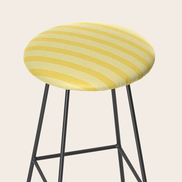 Contemporary Cottage Stripes Vertical Pattern in Yellow and White Stool Gallery Image 2