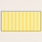 Contemporary Cottage Stripes Vertical Pattern in Yellow and White Desk Mat Gallery Image 3