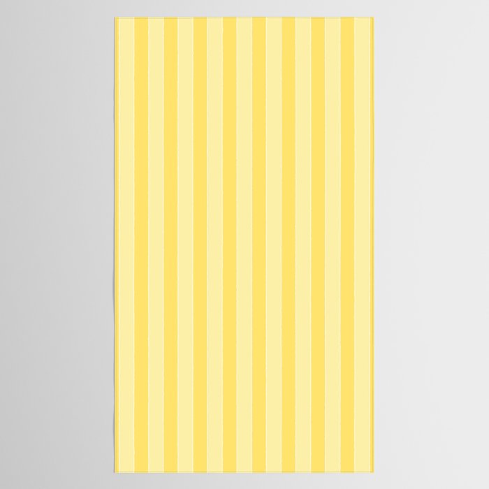 Contemporary Cottage Stripes Vertical Pattern in Yellow and White Tablecloth Gallery Image 2