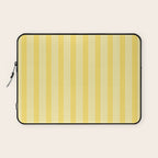 Contemporary Cottage Stripes Vertical Pattern in Yellow and White Laptop Sleeve Gallery Image 1