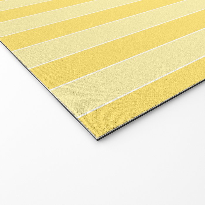 Contemporary Cottage Stripes Vertical Pattern in Yellow and White Welcome Mat Gallery Image 2