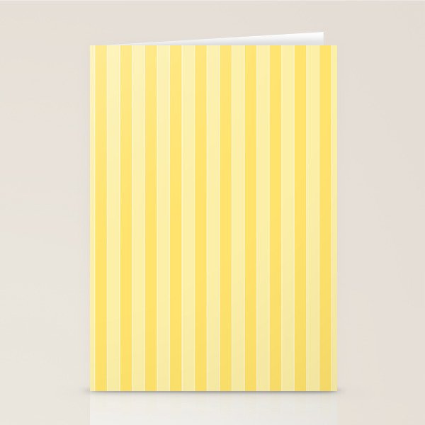 Contemporary Cottage Stripes Vertical Pattern in Yellow and White Stationery Card Gallery Image 2