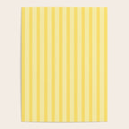 Contemporary Cottage Stripes Vertical Pattern in Yellow and White Poster Gallery Image 4