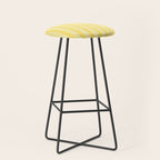 Contemporary Cottage Stripes Vertical Pattern in Yellow and White Stool Gallery Image 1