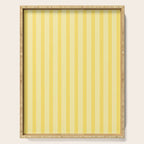 Contemporary Cottage Stripes Vertical Pattern in Yellow and White Serving Tray Gallery Image 1