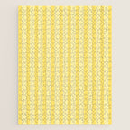 Contemporary Cottage Stripes Vertical Pattern in Yellow and White Jigsaw Puzzle Gallery Image 1