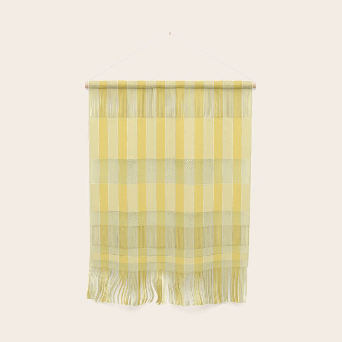 Contemporary Cottage Stripes Vertical Pattern in Yellow and White Wall Hanging Gallery Image 1