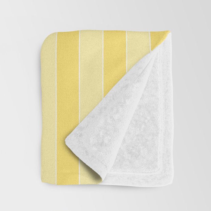 Contemporary Cottage Stripes Vertical Pattern in Yellow and White Throw Blanket Gallery Image 3